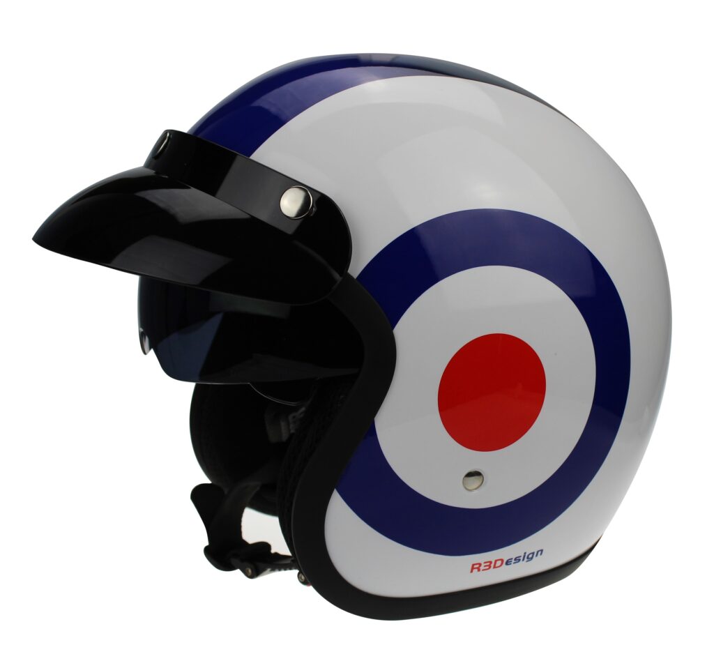 Viper RS250 UNION JACK Britain British England Motorcycle Helmet ECE ACU Gold 